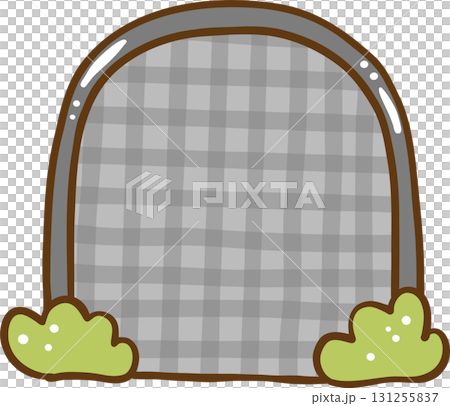 Cute Coquette Gingham Halloween, Gray Plaid Gravestone with Bushes Hand Drawn Cute Coquette Gingham Halloween, Gray Plaid Gravestone with Bushes Hand Drawn 131255837