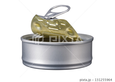 フタを開けた、缶詰 131255964
