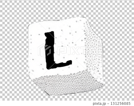 角砂糖モチーフの立体に書いた文字 131256085