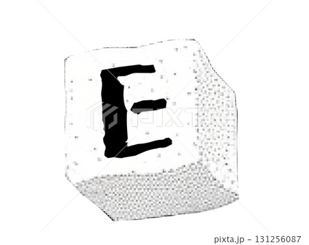 角砂糖モチーフの立体に書いた文字 角砂糖モチーフの立体に書いた文字 131256087