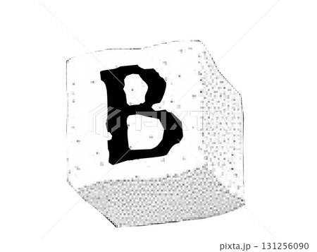 角砂糖モチーフの立体に書いた文字 角砂糖モチーフの立体に書いた文字 131256090