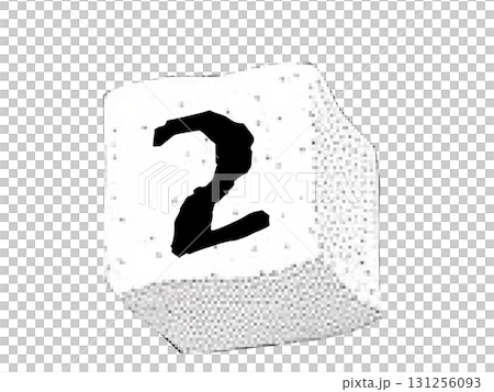 Letters written on a three-dimensional sugar cube motif 131256093