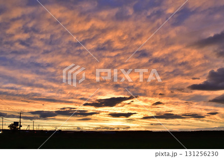 知床斜里町の夕焼け 知床斜里町の夕焼け 131256230