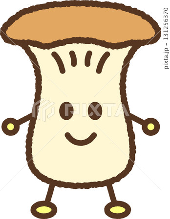 キャラクター風の食べ物アイコン　エリンギ 131256370