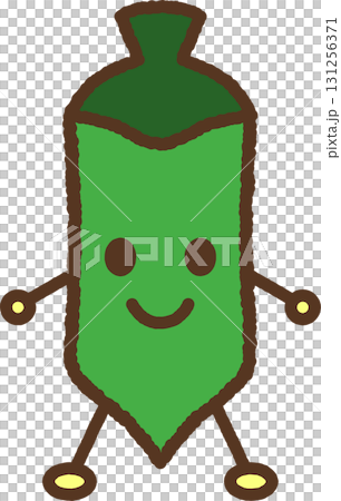 キャラクター風の食べ物アイコン　オクラ 131256371