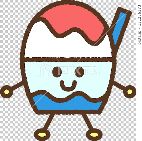Character-style food icon: Shaved ice 131256373