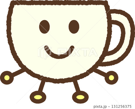 キャラクター風の飲み物アイコン　カップ 131256375