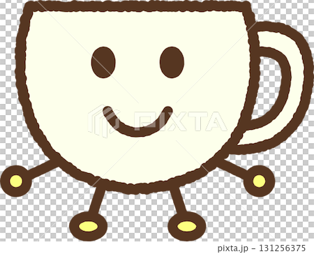 キャラクター風の飲み物アイコン　カップ 131256375