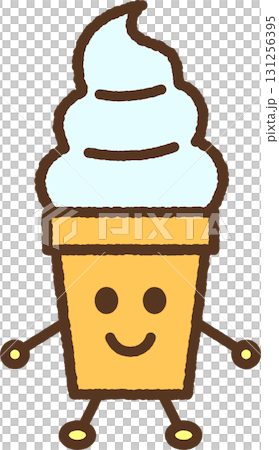 Character-style food icon: Soft serve ice cream Character-style food icon: Soft serve ice cream 131256395