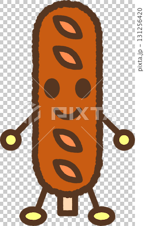 人物風格的食物圖示：法蘭克福香腸 131256420