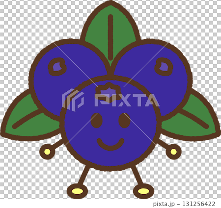 人物風格的食物圖示：藍莓 131256422