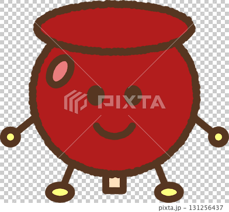 キャラクター風の食べ物アイコン　りんご飴 131256437