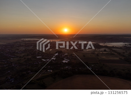 Golden Dawn Over Farmland and Fields Golden Dawn Over Farmland and Fields 131256575