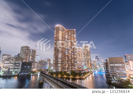 《東京都》タワーマンションの夜景・港区芝浦ベイエリア 《東京都》タワーマンションの夜景・港区芝浦ベイエリア 131256814