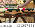 葬儀場でお焼香している若い女性の手元 131257451