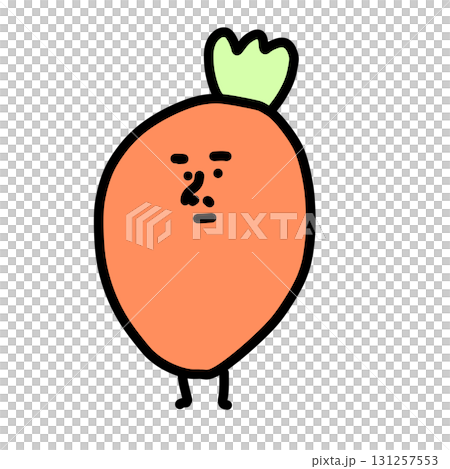 Cute carrot character 131257553