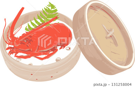 お正月や年始のおせち料理で使われる伊勢海老の蒸し料理 お正月や年始のおせち料理で使われる伊勢海老の蒸し料理 131258004