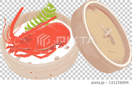 お正月や年始のおせち料理で使われる伊勢海老の蒸し料理 お正月や年始のおせち料理で使われる伊勢海老の蒸し料理 131258004