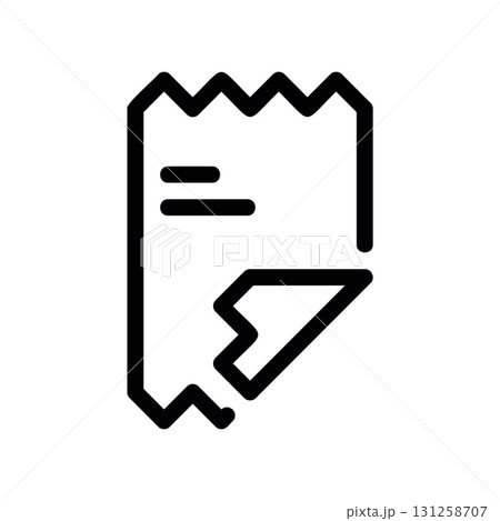 Simple black vector icon with a theme payment slip 131258707