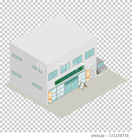 Isometric real estate agency building image material 131258738