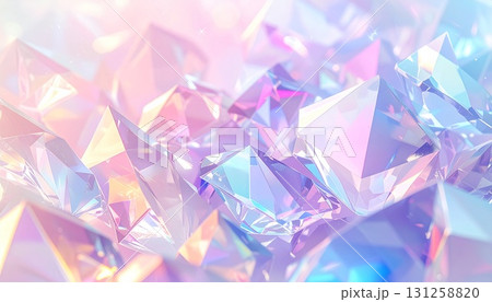夢幻的な輝き:パステルカラーに反射するクリスタル 夢幻的な輝き:パステルカラーに反射するクリスタル 131258820
