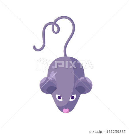 Mouse character in flat style. Mouse or rat mascot. Toy mouse. Vector illustration Mouse character in flat style. Mouse or rat mascot. Toy mouse. Vector illustration 131259885