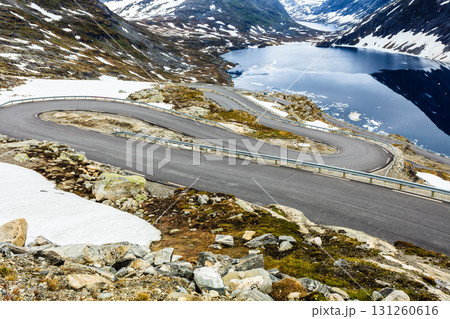 Djupvatnet lake and road to Dalsnibba mountain Norway Djupvatnet lake and road to Dalsnibba mountain Norway 131260616