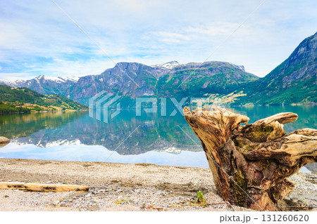 Mountains and lake in Norway, 131260620