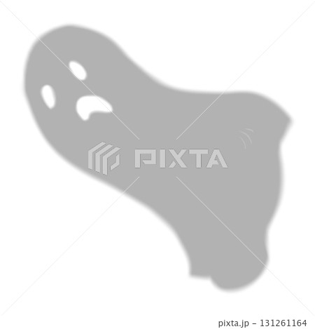 Transparent gray shadow of screaming ghost,...のイラスト素材 [131261164] - PIXTA