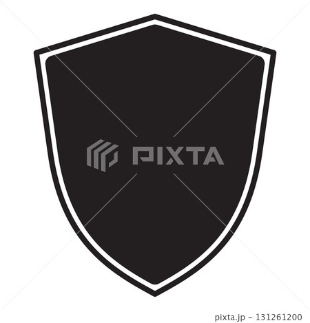 Vector empty black and white frame, shield, for mockup, quality mark, medal, award. Vector empty black and white frame, shield, for mockup, quality mark, medal, award. 131261200