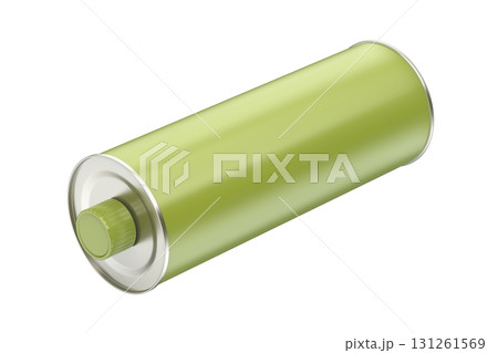 Blank green round tin bottle 131261569