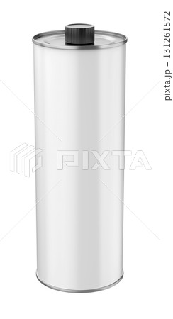 White blank round tin bottle for olive oil, motor oil or other liquids White blank round tin bottle for olive oil, motor oil or other liquids 131261572