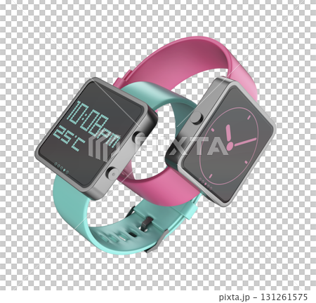 Smartwatches with different colored straps Smartwatches with different colored straps 131261575