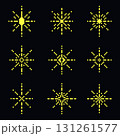 Pixel Art Yellow Starbursts Set 131261577