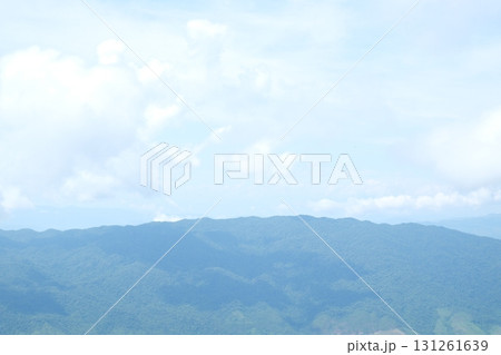 Beautiful view of blue sky with clouds at sunrise. Partly cloudy.Background cloud summer. Cloud summer. Sky cloud clear with sunset. Natural sky cinematic beautiful yellow and white texture background 131261639