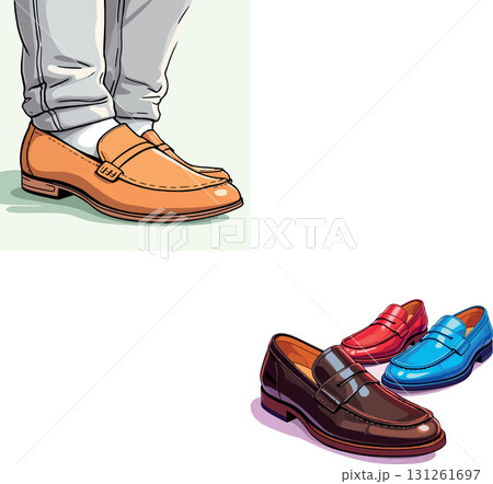 Vsai businessman wearing classic loafers in various colors 131261697