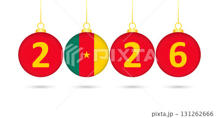 Cameroon Flag Christmas Balls 2026 Decoration. Cameroon Flag Christmas Balls 2026 Decoration. 131262666