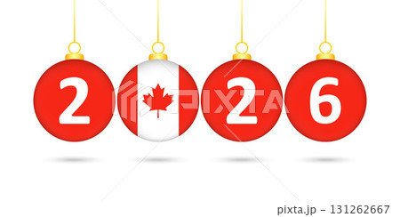 Canada Flag Christmas Balls 2026 Decoration. Canada Flag Christmas Balls 2026 Decoration. 131262667
