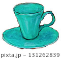 手描きで描いたコーヒーカップ 131262839