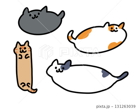 ねこの吹き出し(色付き) ねこの吹き出し(色付き) 131263039