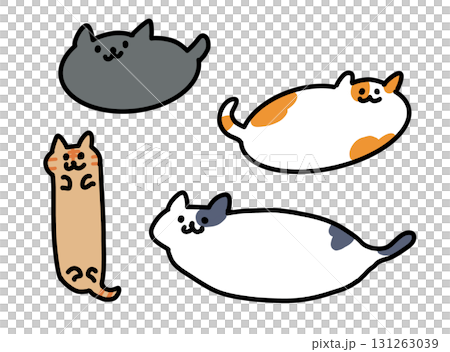 ねこの吹き出し(色付き) ねこの吹き出し(色付き) 131263039