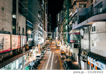 香港の裏通り　旺角（モンコック）　※一部ソフトフォーカス 131263422