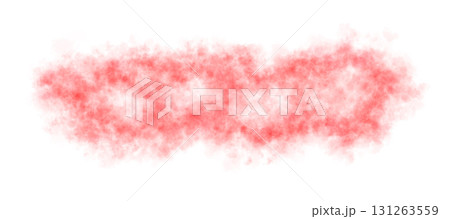 Dense red smoke cloud with soft edges and transparency effect on a black background for dramatic, fiery, or intense visual compositions 131263559