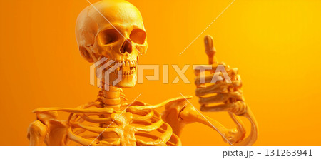 Close-up of a Friendly Smiling Human Skeleton...のイラスト素材 [131263941] - PIXTA