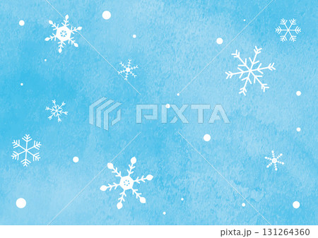 雪の結晶の水彩テクスチャ壁紙 131264360