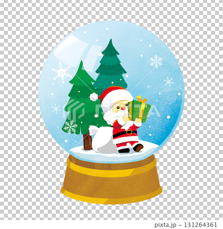 Santa Claus and fir tree snow globe 131264361