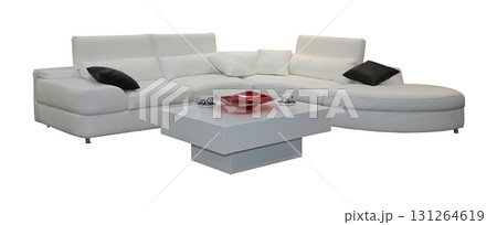 Large leather couch furniture 131264619