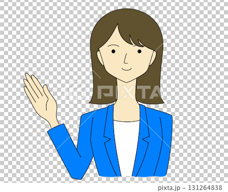 長捲髮的導遊女士 131264838