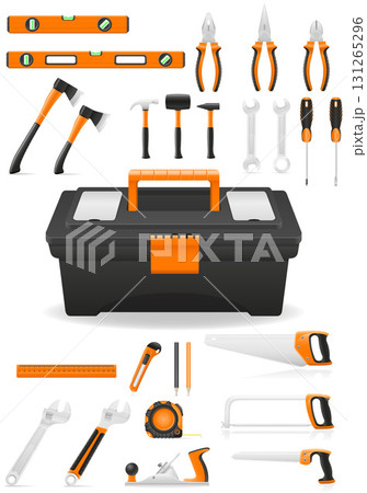 tools for repair home icons cartoon stok vector illustration 131265296