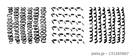 Paint Brush Marker Ink Strokes Textures Set and Curly Pattern. Vector illustration of Hand Drawn Pencil Sketch Elements Paint Brush Marker Ink Strokes Textures Set and Curly Pattern. Vector illustration of Hand Drawn Pencil Sketch Elements 131265667